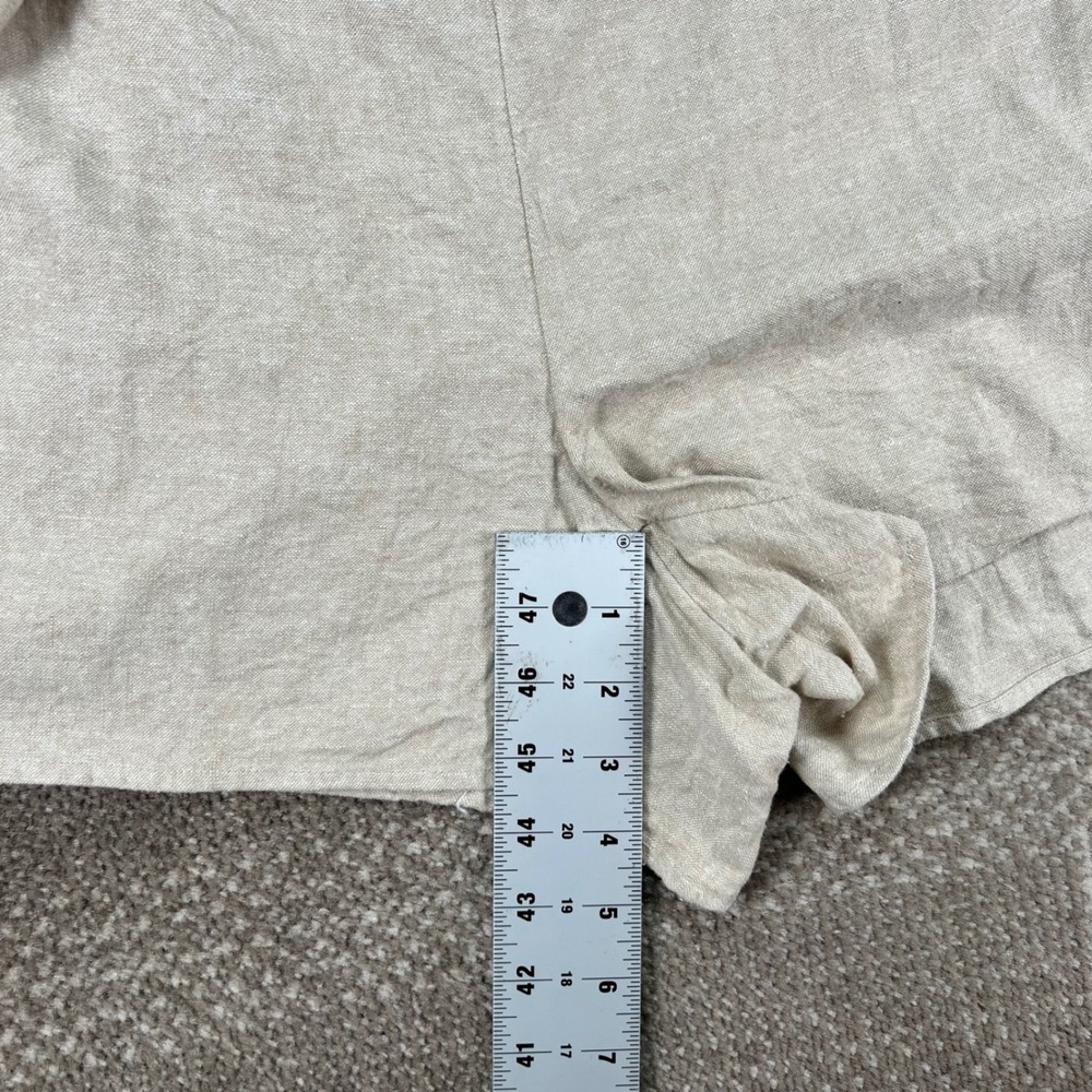 Old Navy Womens 2X Linen Blend Wrap Skort Beige Neutral Coastal‎ Summer Casual - Picture 8 of 10